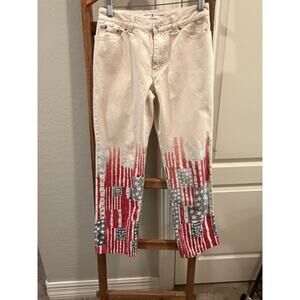 Vintage Tommy Hilfiger jeans with American Flag detail-Size 2
